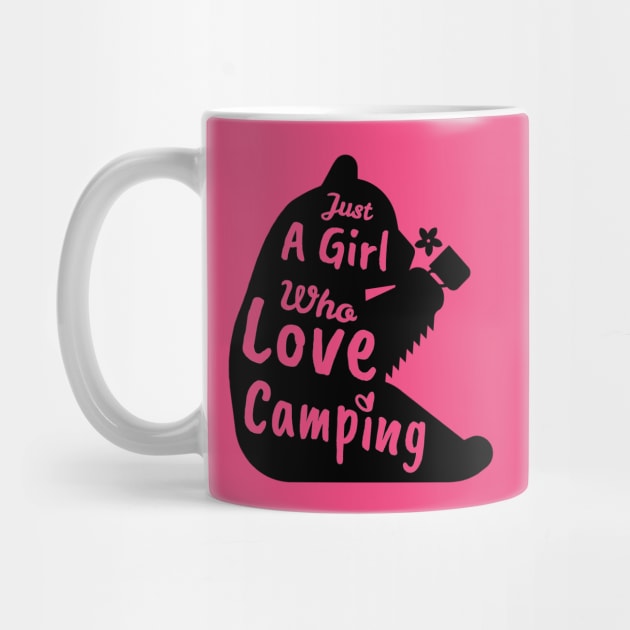 Camping, Just A Girl Who Loves Camping, Camping Life, Wildlife Camper, Hiking Love by NooHringShop